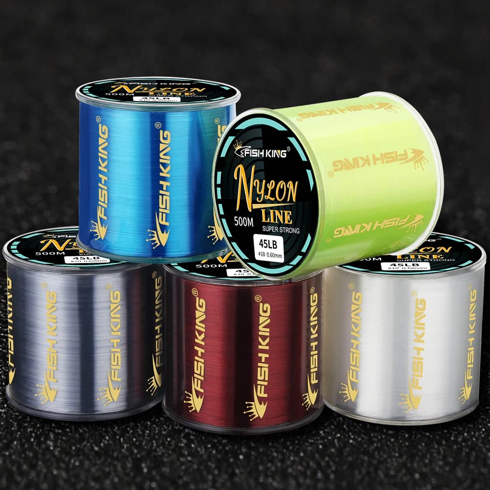 Ligne de pêche nylon FISH KING 300m/500m 4.13-34.32LB matériau japonais pour pêche à la carpe