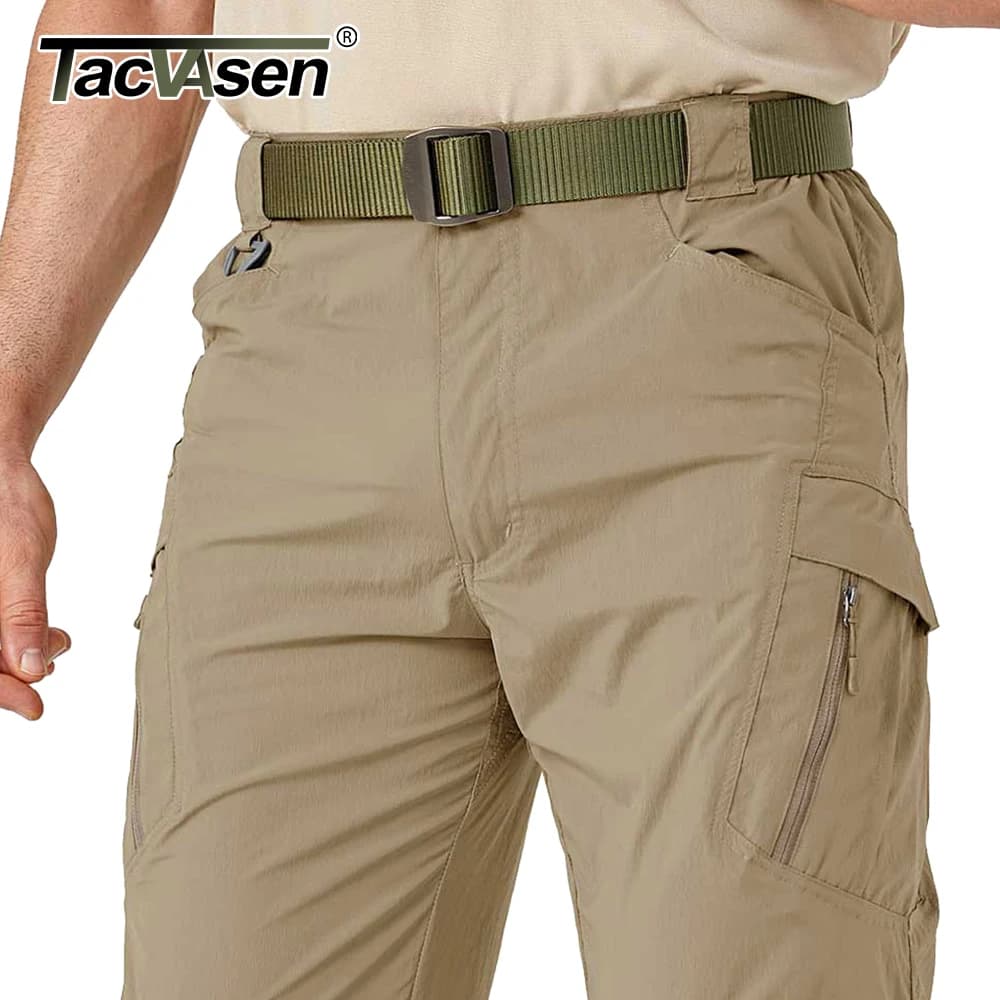 Pantalon cargo pêche été séchage rapide stretch léger multi-poches pour homme randonnée