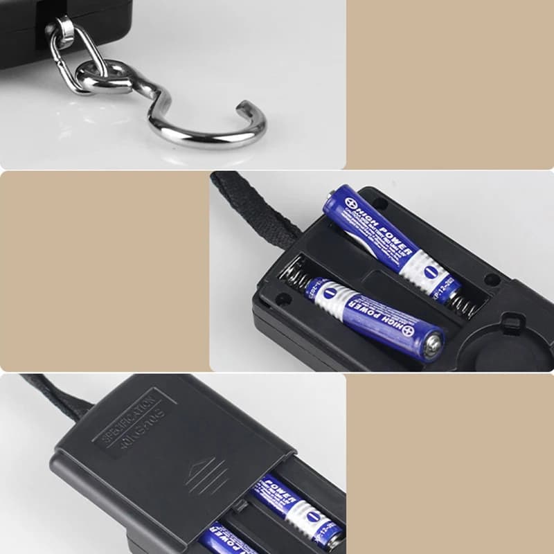 Balance de pêche portable 40Kg/10g avec rétroéclairage LCD - Pèse-bagages numérique de voyage pocket
