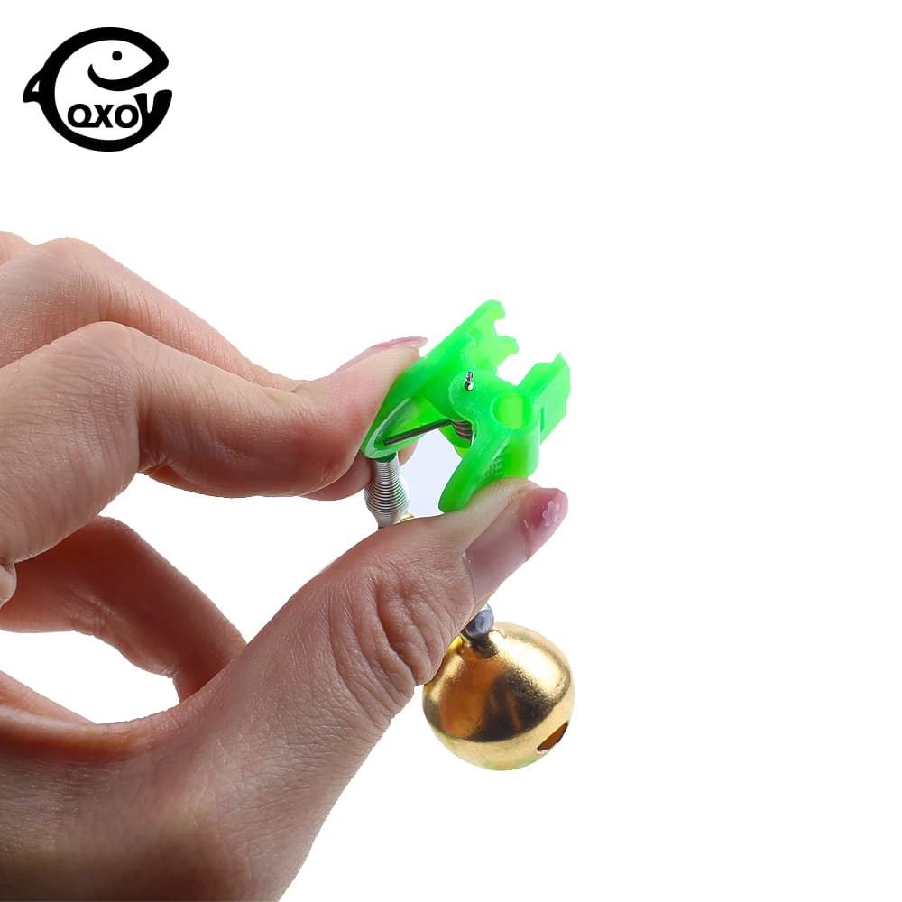 Cloches métal morsure poisson QXO 2 pièces - accessoires pêche 5.5cm clip sur canne alarme