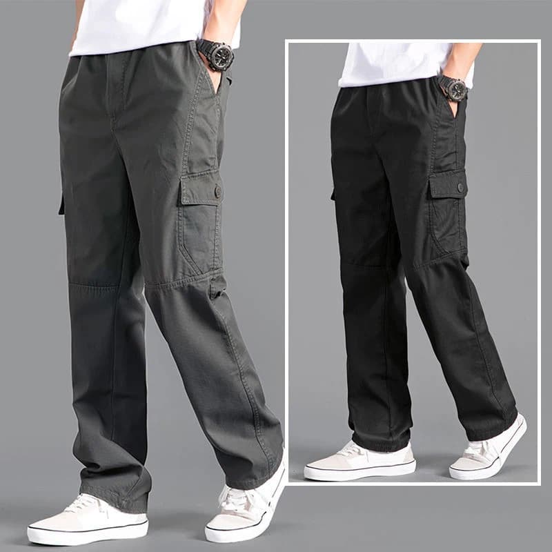 Pantalon cargo loose grande taille homme style coréen japonais jogger pêche travail sport
