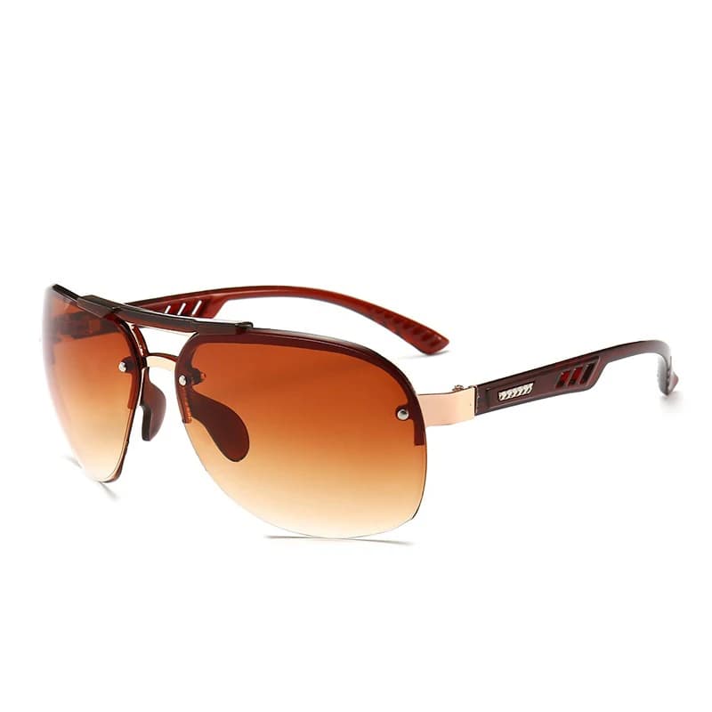 Lunettes de soleil vintage pilote pêche - Cadre PC classique verres teintés conduite UV400