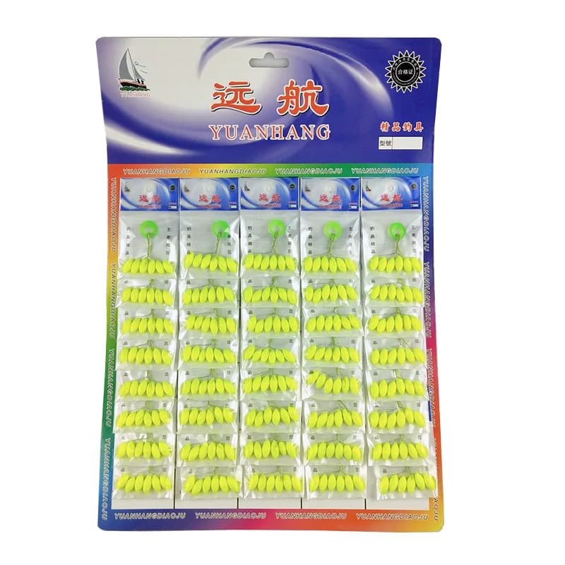 120 perles flotteurs ovales miniatures pour la pêche à la carpe, 20 sachets de 6 billes