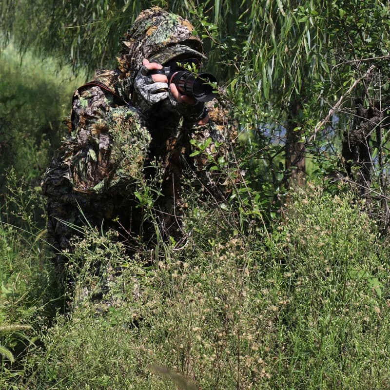Costume camouflage 3D feuille d'érable pour sniper CS et pêche jungle hommes femmes enfants