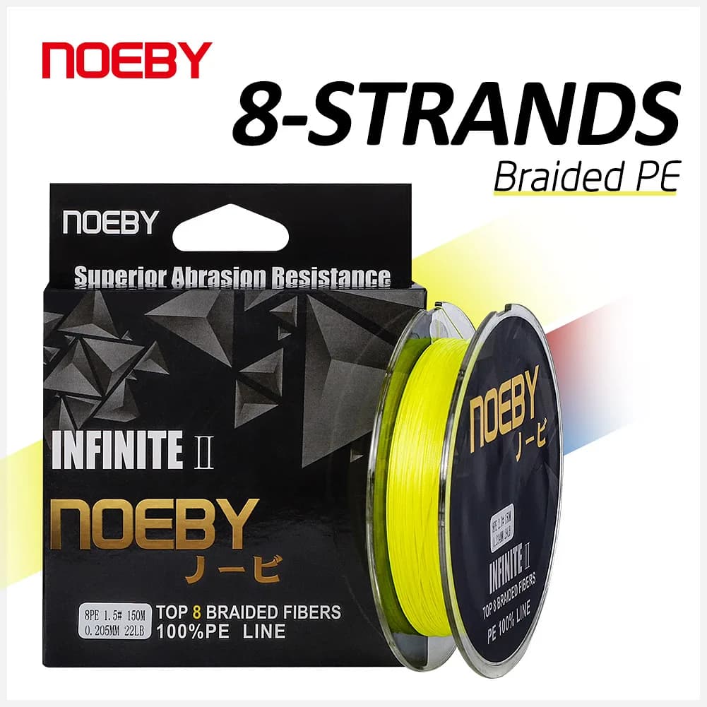 Ligne de pêche NOEBY X8 150m 300m 8-103lb multifilament PE pour eau douce et mer