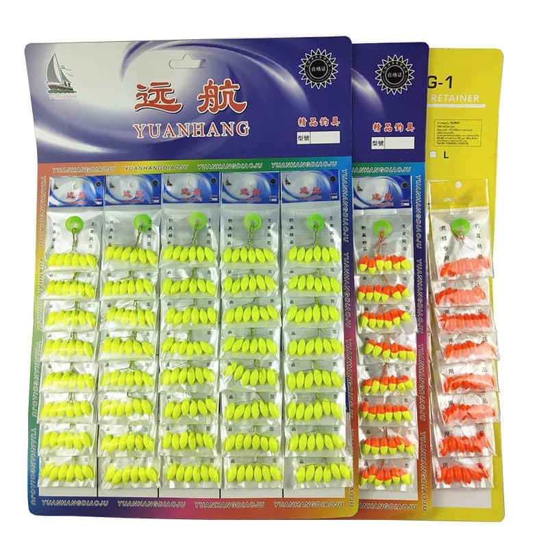 120 perles flotteurs ovales miniatures pour la pêche à la carpe, 20 sachets de 6 billes