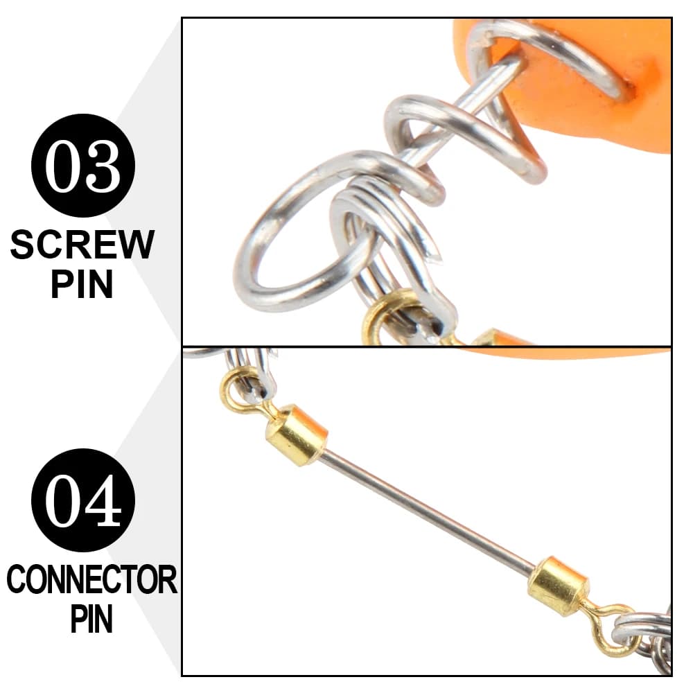 Montage Spin Rig avec Hameçons Double pour Brochet et Leurres Souples Shad Belly Stinger