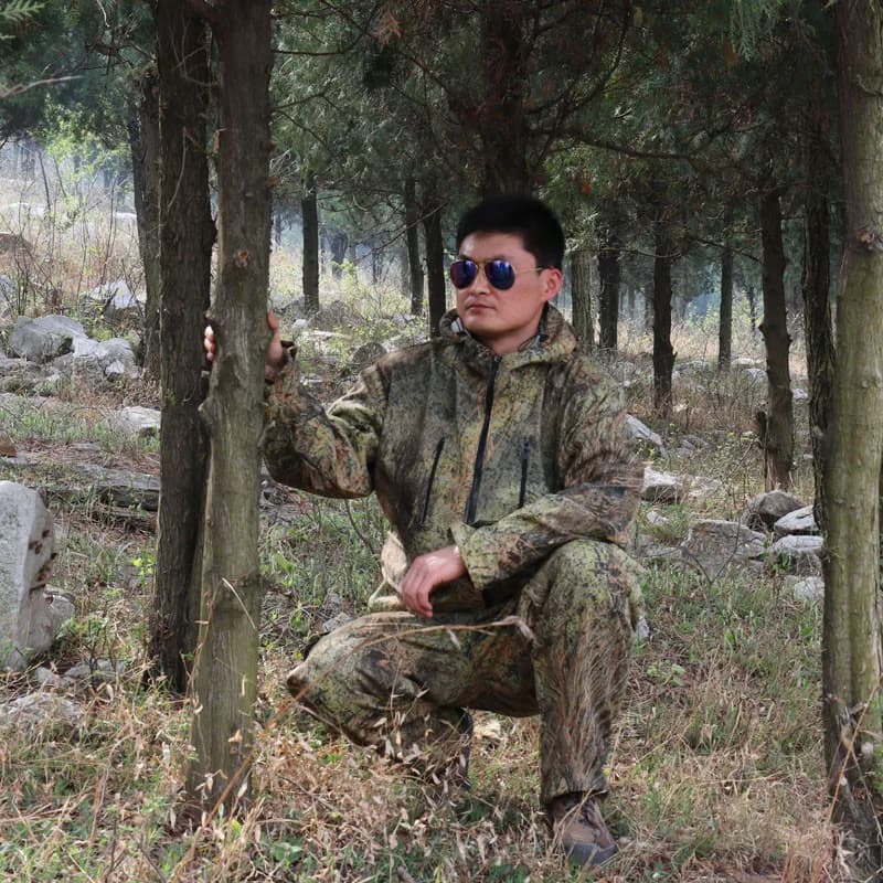 Tenue camouflage bionique prairie sèche pour sniper CS entraînement et pêche homme