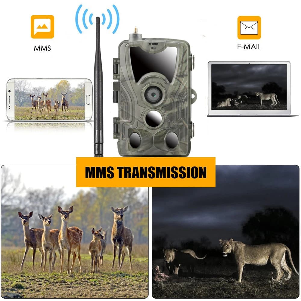Caméra Suntekcam HC801M 20MP 1080P GSM déclenchement 0.3s pour chasse et pêche observation France