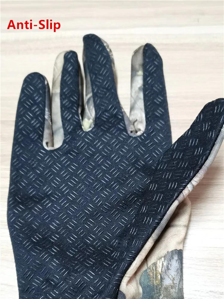 Gants bioniques camouflage arbre pour pêche automne hiver anti-dérapants et thermiques