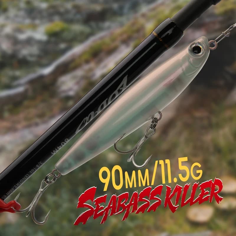 Leurre Souple Wobbler Wondershot D02 90mm 11.5g, Leurre Artificiel Tueur de Bar et Carpe 2024