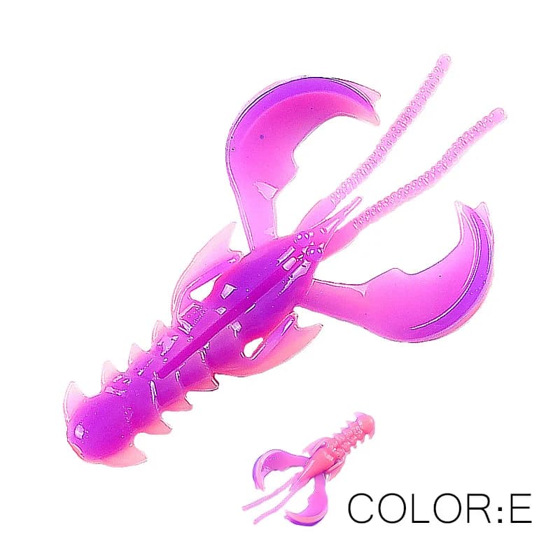 Leurre souple homard 65mm/40mm avec odeur sel - appât crevette attractif pour pêche au wobbler