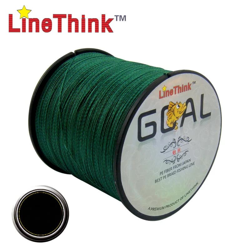 Ligne de Pêche Tressée Multifilament 100% PE GOAL Japan, 8LB à 100LB, Durable et Résistante