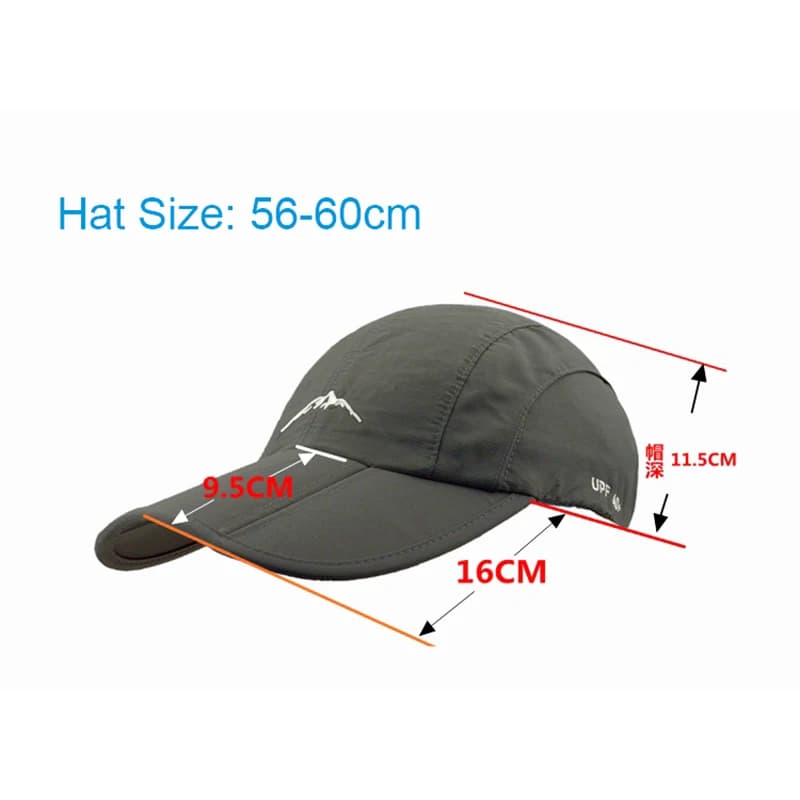 Casquette baseball pliable étanche respirante pêche vélo printemps été protection solaire