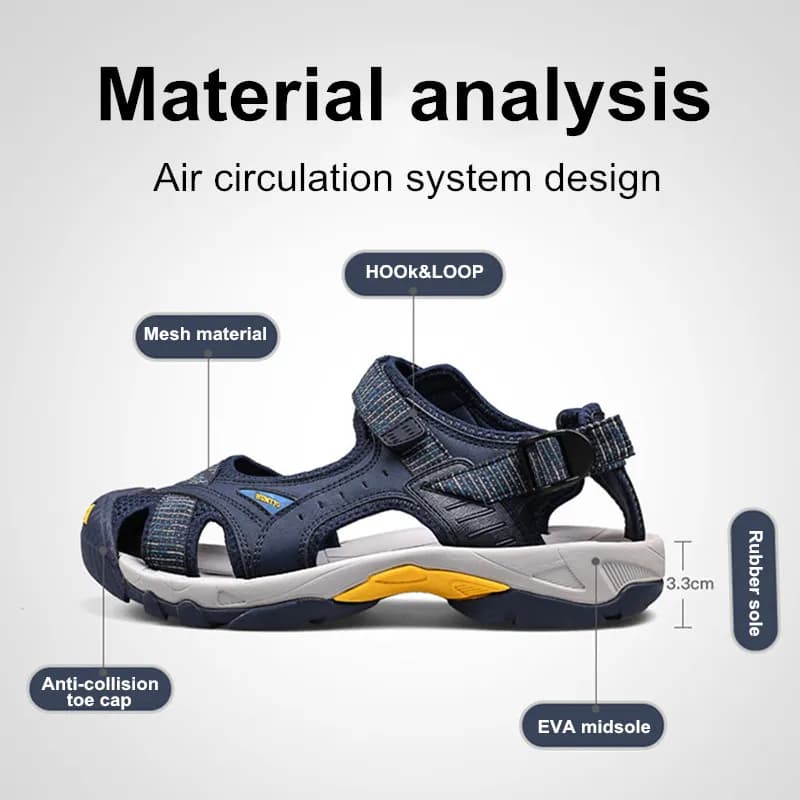 Chaussures aquatiques pêche rapide séchage - Sandales trekking homme plage rivière été