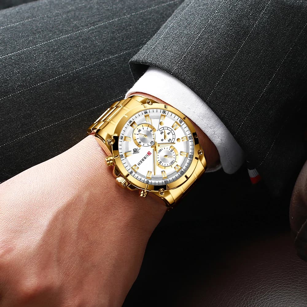 Montre automatique homme Curren luxe étanche - Garde-temps élégant pour affaires et occasions décontractées