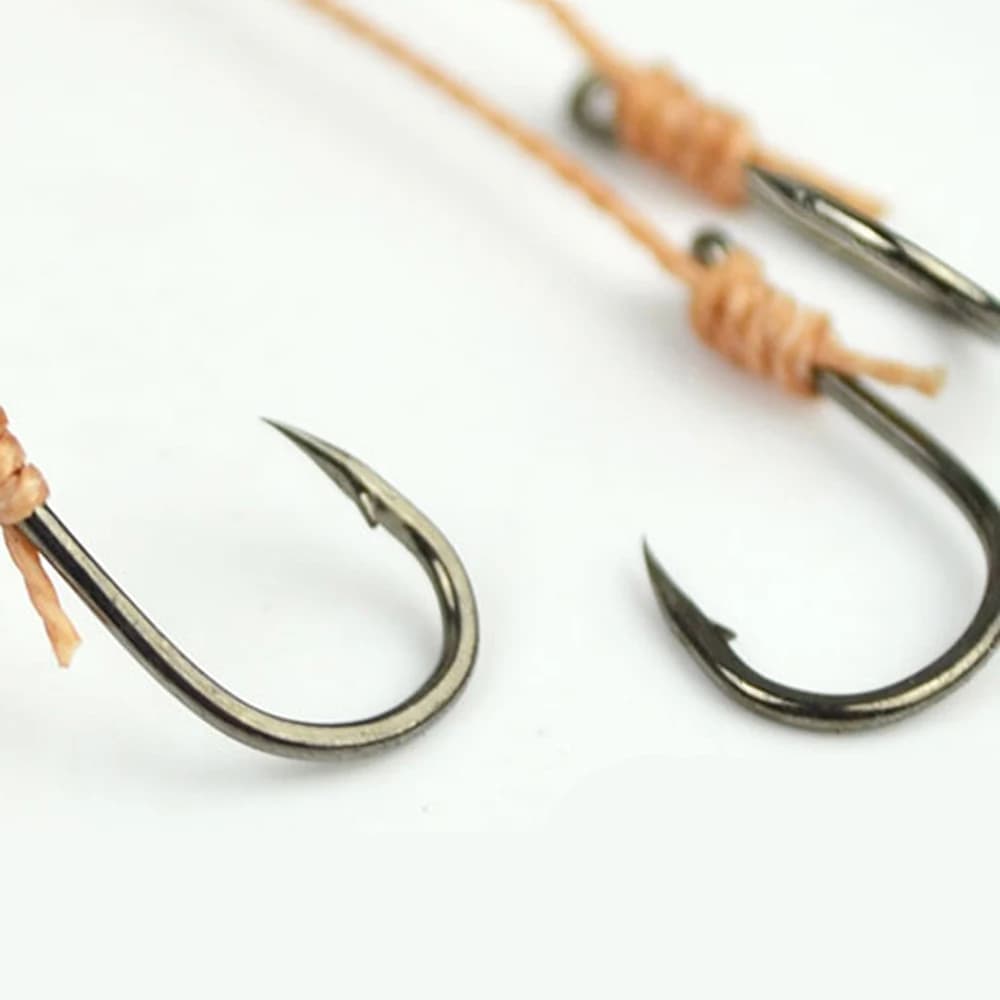 5 ensembles montages pêche avec hameçons acier carbone - Plombs de 3# à 13# pour mer