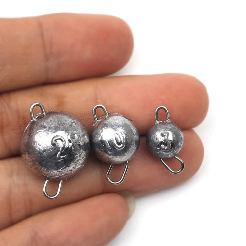 5 plombs pêche 3g-28g bullet poids ronds émerillon profondeur accessoires montages