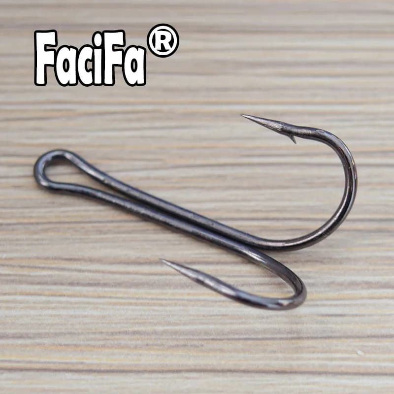 Hameçons doubles pour pêche du bar en jig, lot de 20, tailles 1 à 5/0 pour