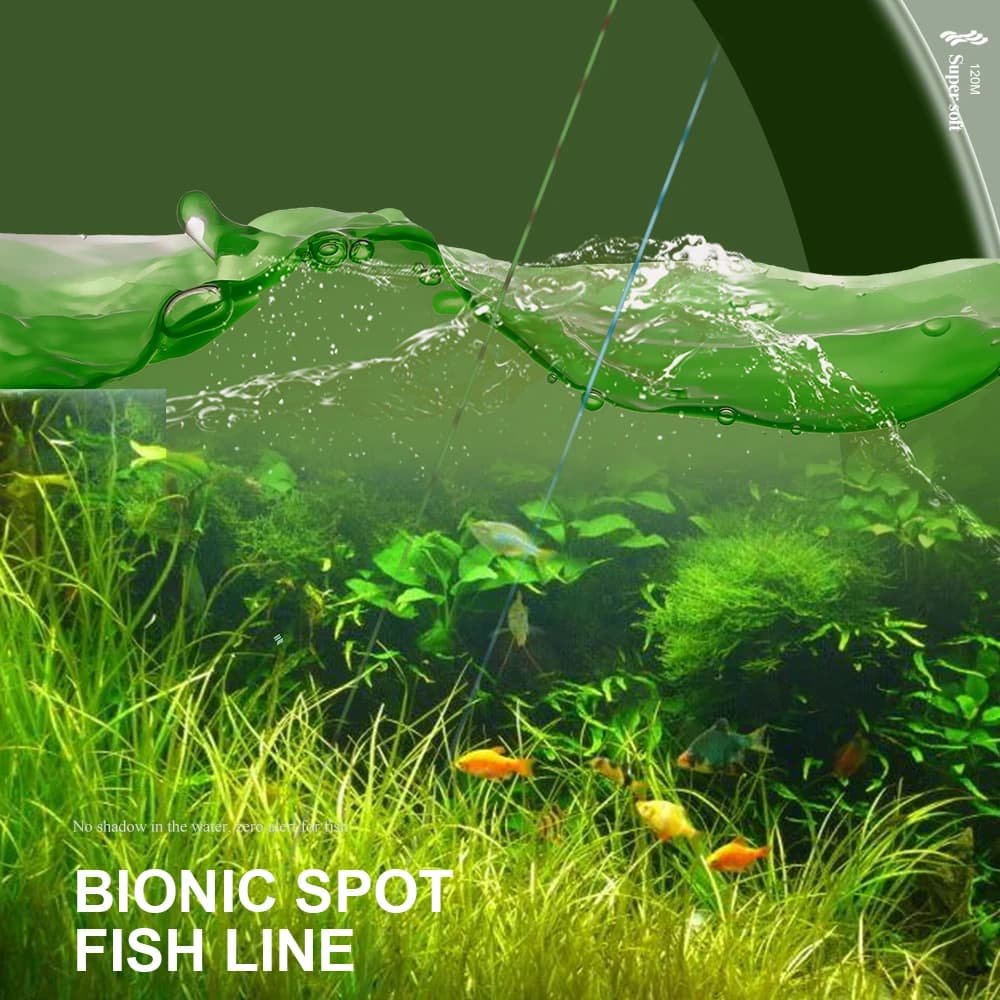Ligne de Pêche Fluorocarbone Invisible FTK 120m, Très Haute Résistance 4.13-34.32LB pour Traque des Carnassiers