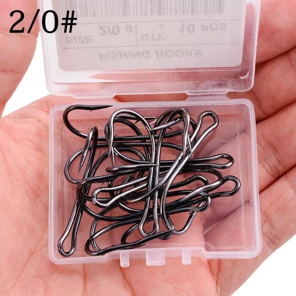 10 hameçons doubles anti-herbes pour leurres souples, appâts grenouille et jigs, pêche du black bass