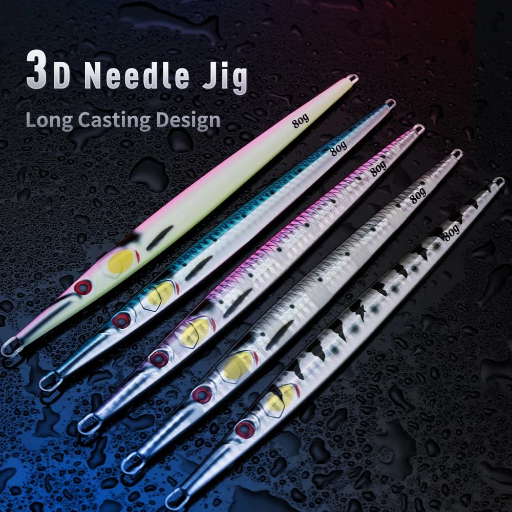 JiggingPro 40g à 150g Jig Speed 3D Print Needle Jig - Leurre pêche mer verticale haute performance