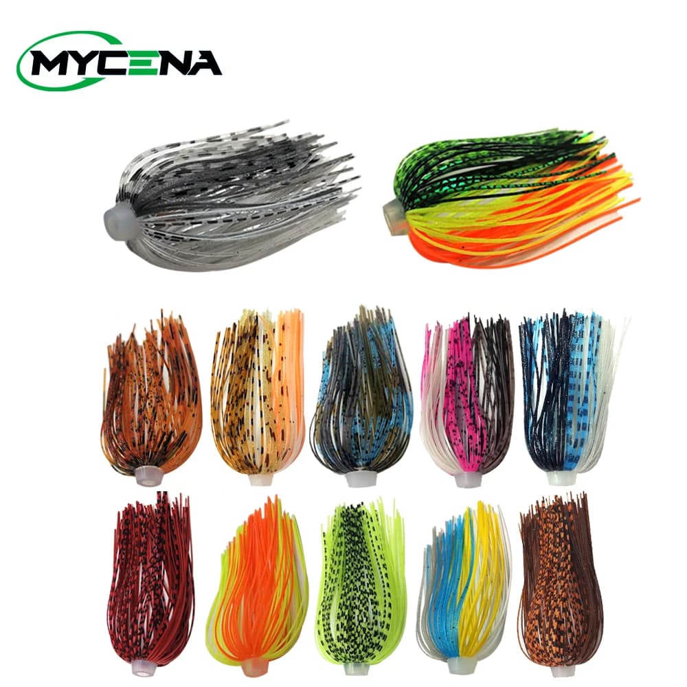 Lot de 3 à 10 jupes parapluie silicone 64mm 88 brins pour buzzbait et spinnerbait, accessoires pêche