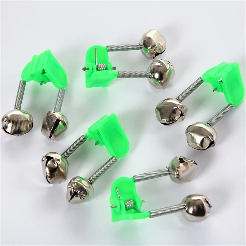 Lot de 5 clochettes de qualité pour canne à pêche - Détecteur de touche avec pince de fixation