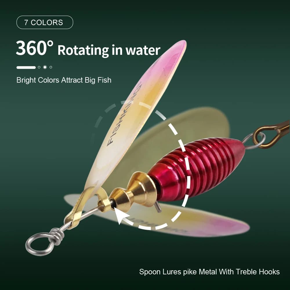 Leurre métallique spinner Fish King 4g-14g - Appât dur qualité supérieure pour la pêche du brochet et sandre