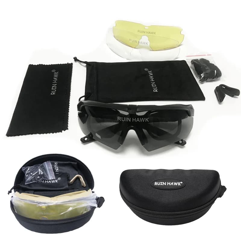 Lunettes tactiques avec monture myopie pour airsoft, chasse, randonnée - Équipement militaire pêche