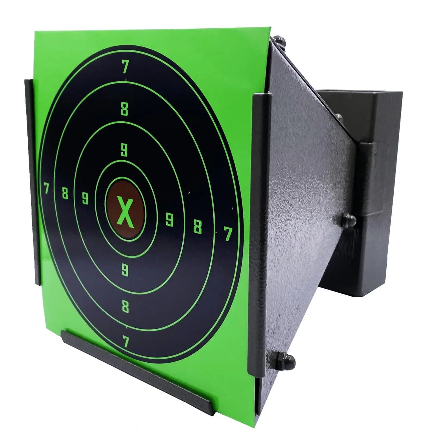 Piège à plombs entonnoir noir 17cm avec 20 cibles carton épaisses réactives - kit entraînement complet