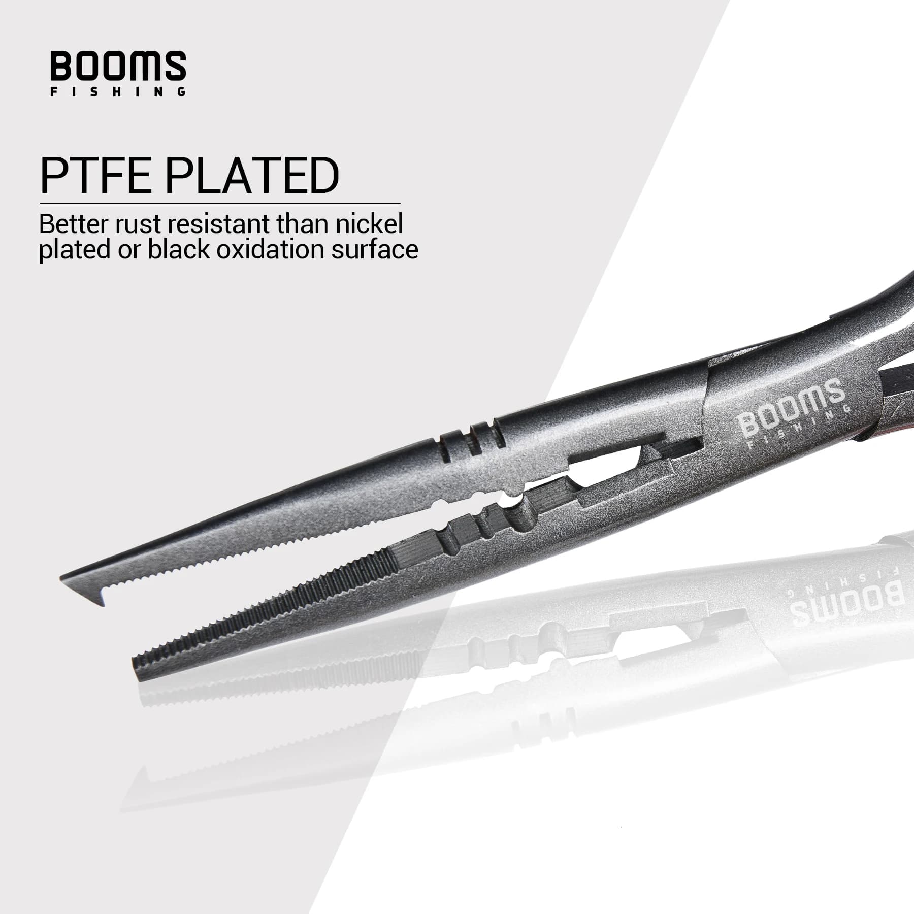 Pince F03 Booms Fishing 23cm en acier inoxydable avec bec long et coupe-fil - Outil professionnel pêcheur