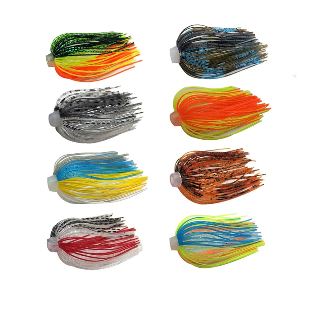 Lot de 3 à 10 jupes parapluie silicone 64mm 88 brins pour buzzbait et spinnerbait, accessoires pêche