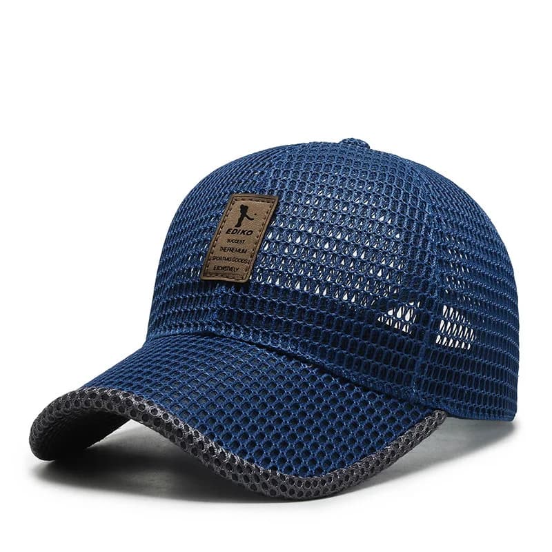 Casquette snapback pêche unisexe noir - Casquette mesh respirante pour pêche sportive et loisirs