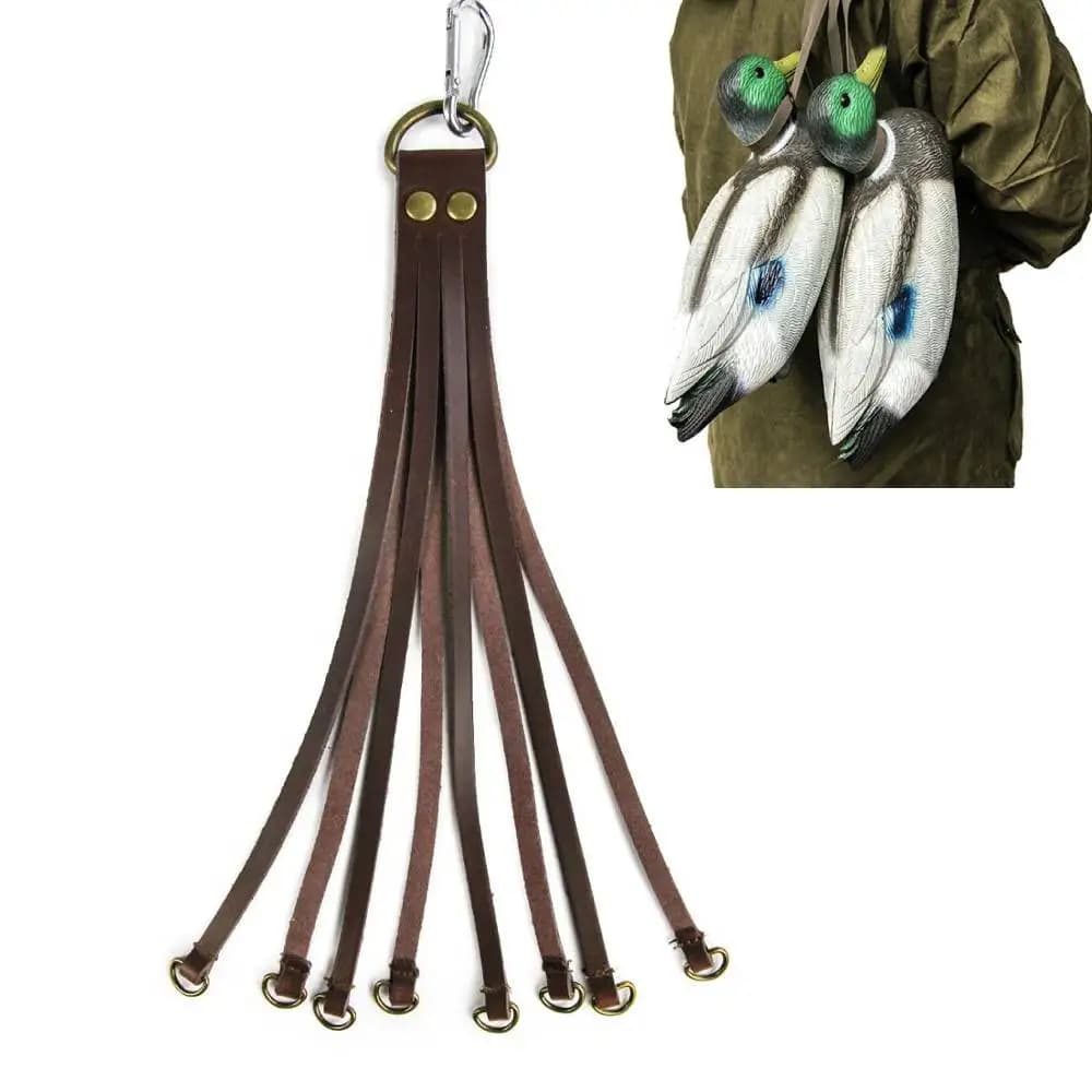 Porte-gibier en cuir durable GUGULUZA pour leurres rembourrés - Transport canards oies oiseaux