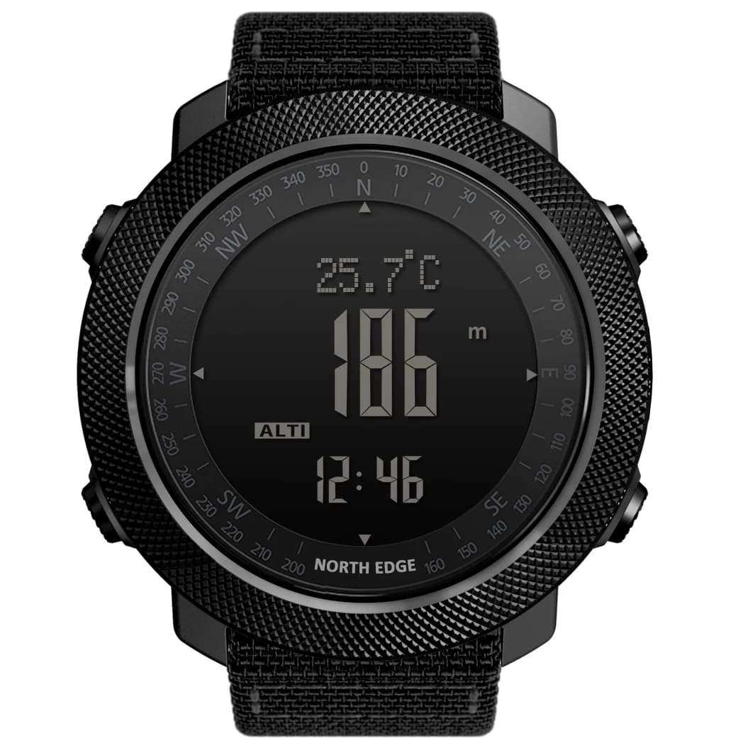 NORTH EDGE montre connectée militaire homme altimètre baromètre boussole podomètre running étanche 50m smartwatch digital