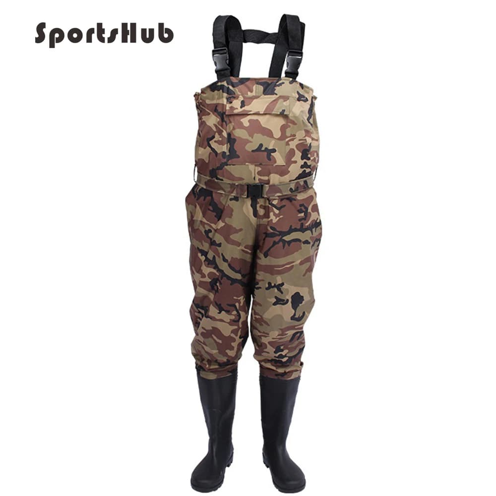 Waders pêche camouflage SPORTSHUB pied nylon imperméable durable bottes pêche à la mouche FT0081