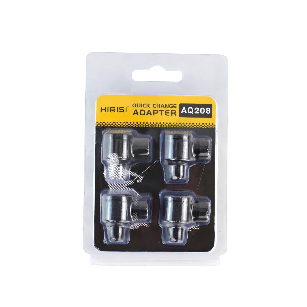 Hirisi 4 connecteurs rapides aluminium noir pour rod pod et supports - accessoires pêche carpe AQ208