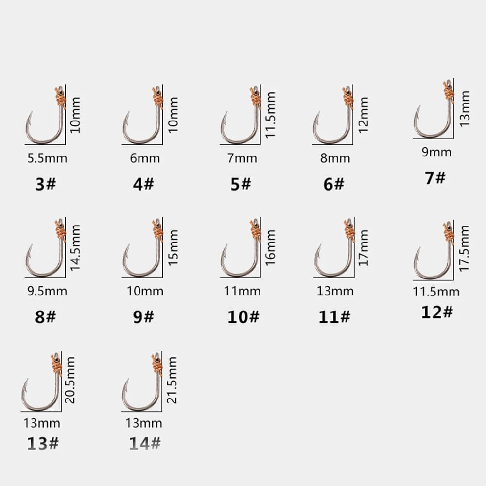 5 ensembles montages pêche avec hameçons acier carbone - Plombs de 3# à 13# pour mer