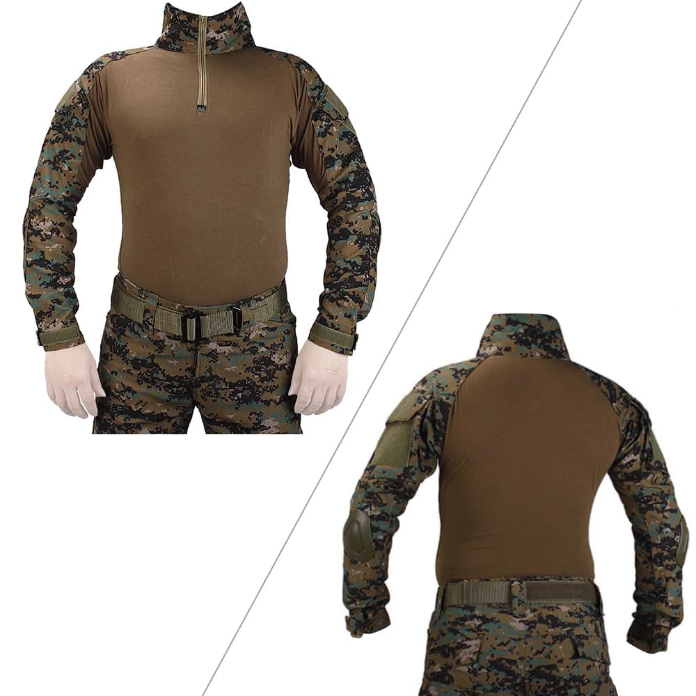 Uniforme combat jungle digital VULPO pêche cosplay militaire genouillères coudières Ghillie