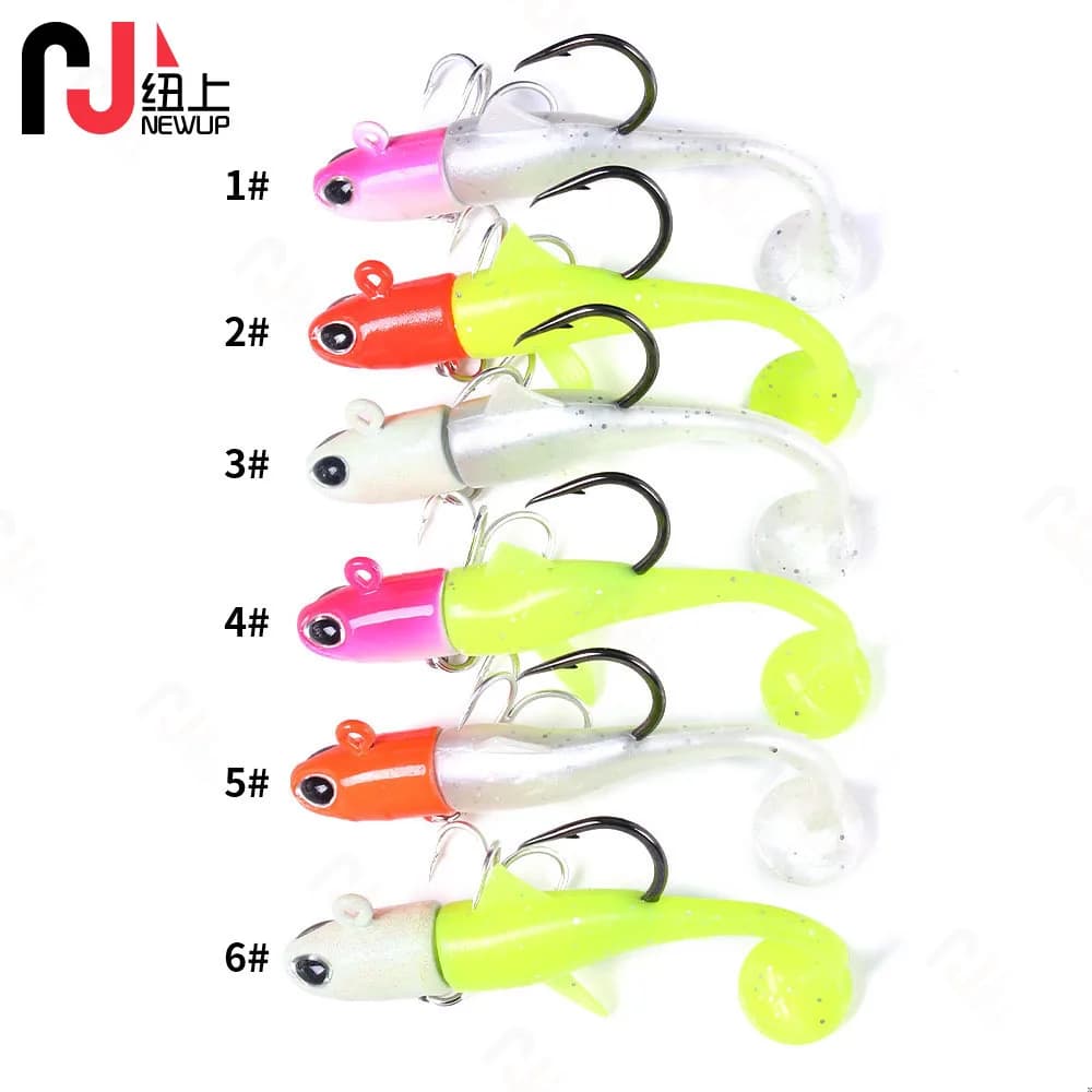Leurre souple jigging 28-55g - Wobbler swim jig pour pêche active - Appât nageur plombé