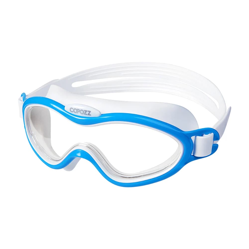 Lunettes de natation enfant et ado grand cadre anti-buée étanches unisexe piscine