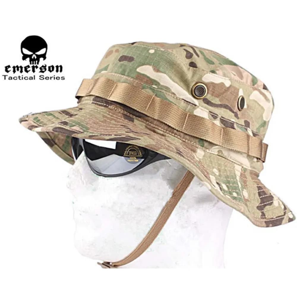 Chapeau tactique EMERSON boonie anti-rayures pour pêche camouflage MC