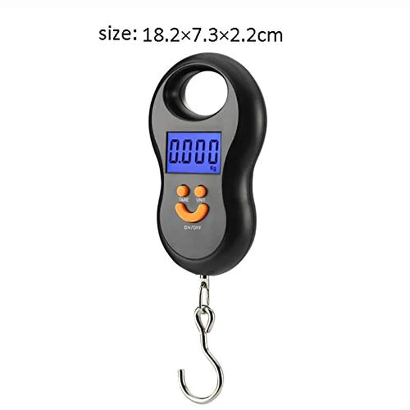 Balance numérique polyvalente 50kg 10g avec rétroéclairage - Pèse-bagages et balance pêche portable multifonction