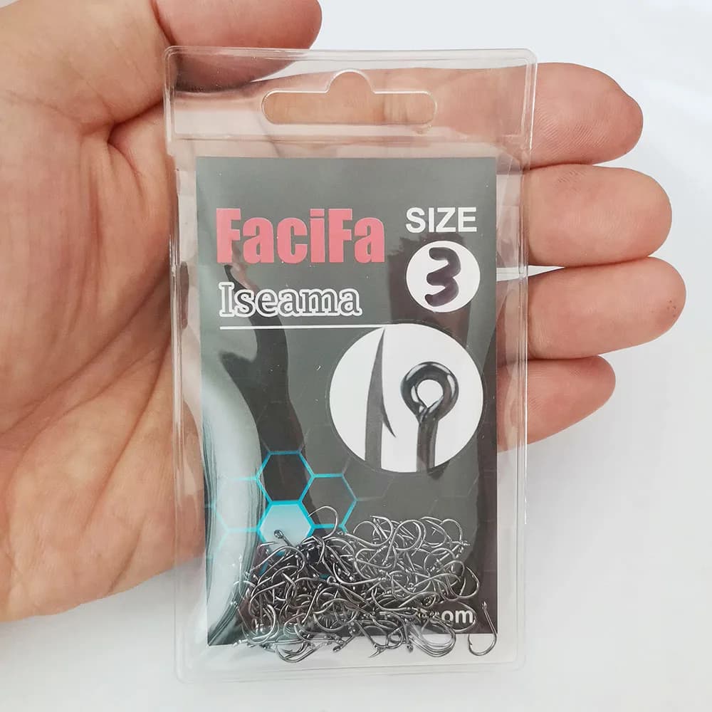 100 hameçons circle Iseama pêche carpe - Crochets japonais barbelés pour montages fly fishing