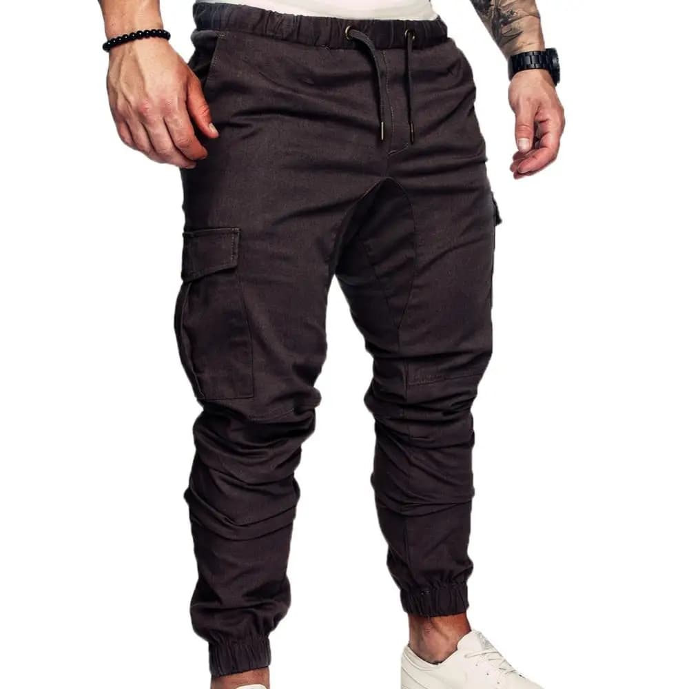 Pantalon cargo jogger homme avec cordon de serrage - Taille XS à 4XL - Idéal pêche et outdoor
