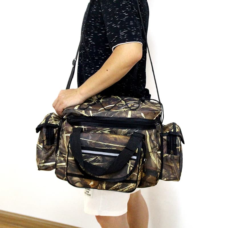 Sac pêche grande capacité étanche PJ198 - Sac ceinture leurres multifonction pour pêche carpe