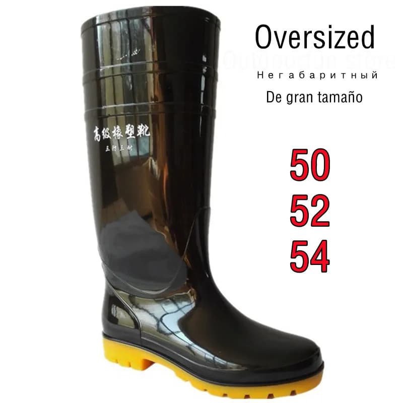 Bottes imperméables surdimensionnées tailles 50-54, chaussures de pluie pour jardin, pêche et travail extérieur anti-dérapantes