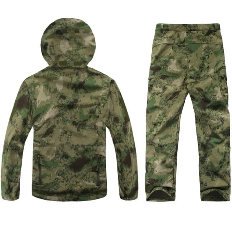 Ensemble veste softshell tactique TAD Gear camouflage - Veste et pantalon pêche camping imperméable