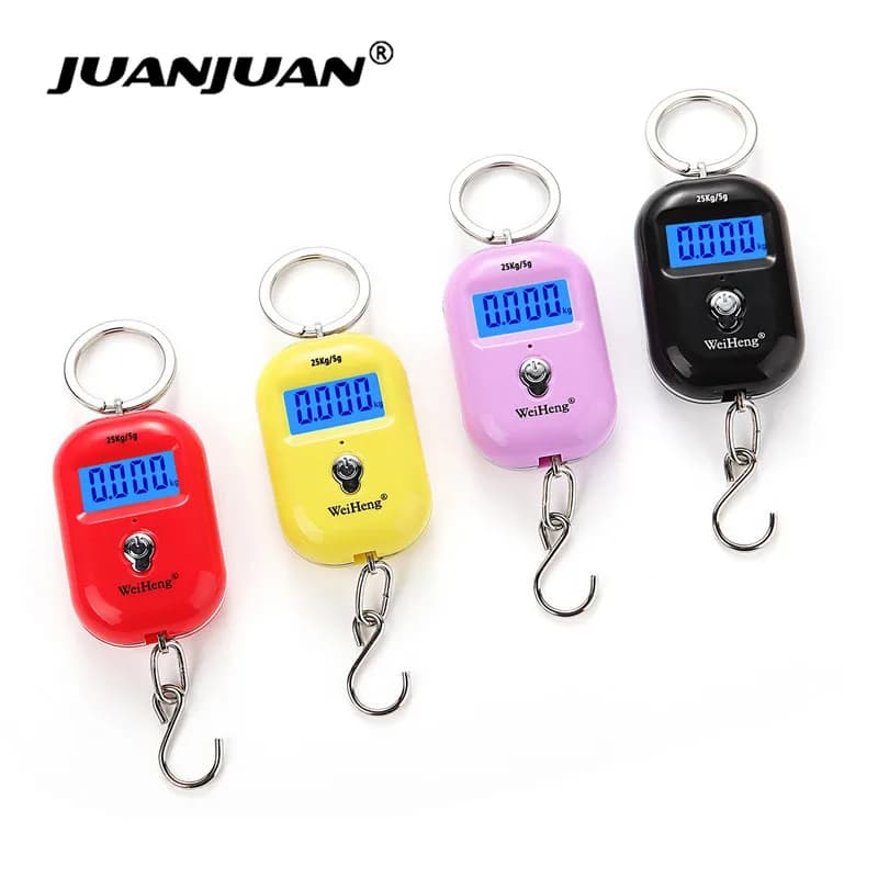 Mini balance numérique portable 25kg écran rétroéclairé - pèse-bagages léger promotion 40% pour pêcheurs